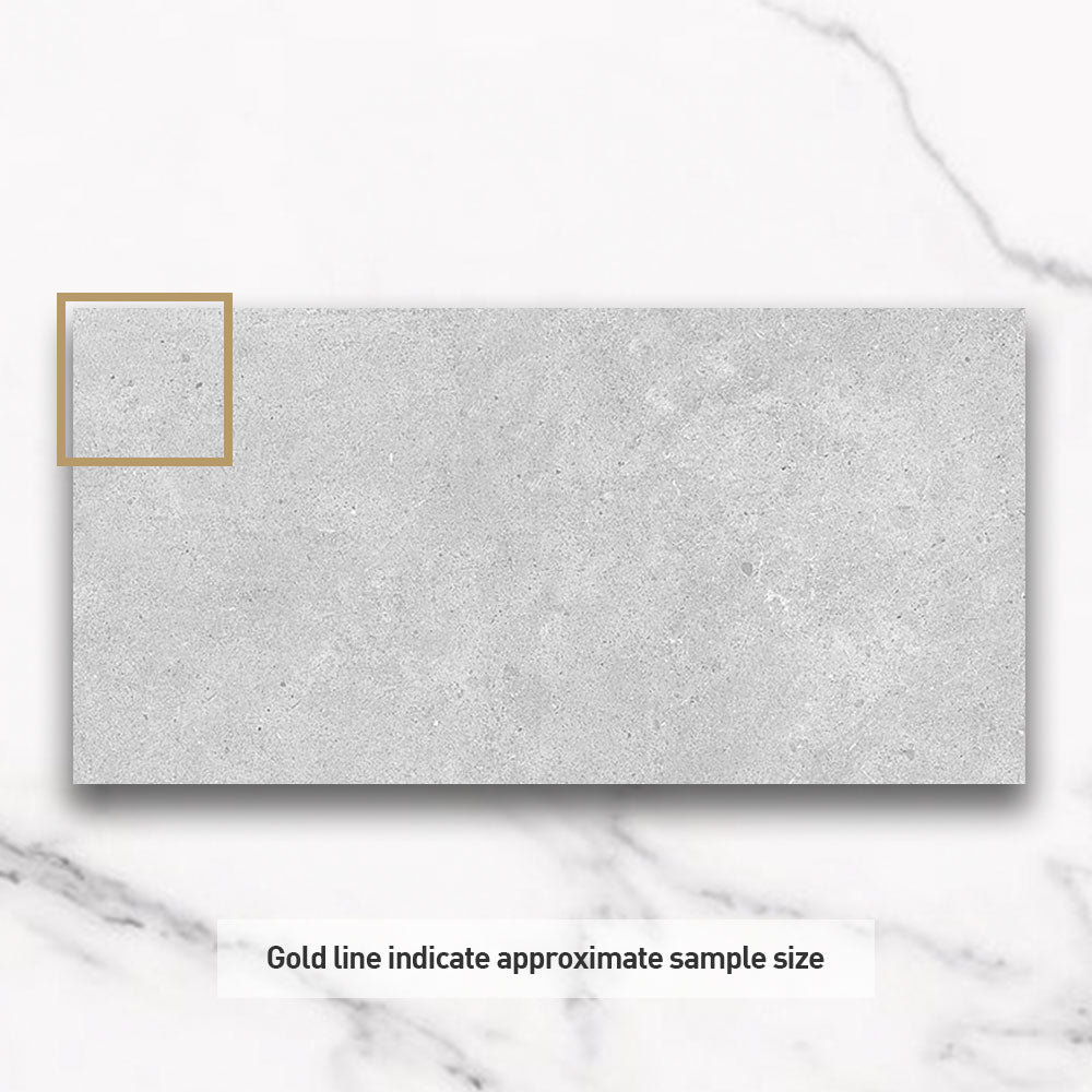 Premium Prague Light Grey 300x600mm Porcelain Tile - Outdoor Concrete Look Floor & Wall Tiles for Patio, Garden & Poolside Areas - Weatherproof & Slip-Resistant