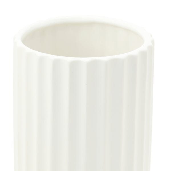 White Ceramic Lily Flower Vase - Elegant Home Decor for Living Room, Dining Table & Wedding Centerpieces
