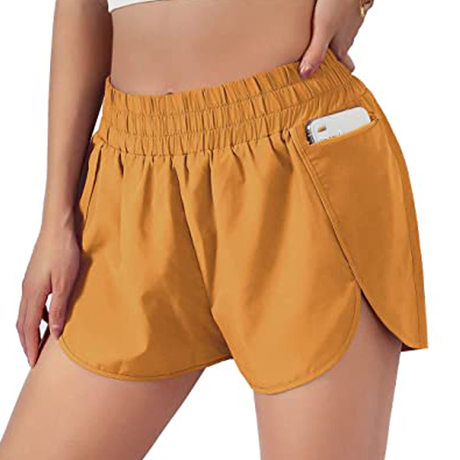 Women's High Waist Biker Shorts - Yoga, Workout & Running Shorts with Side Pockets - Perfect for Gym, Cycling & Lounge Wear
