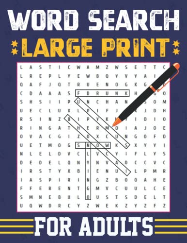 Large Print Word Search Puzzle Book for Adults & Seniors - Fun Brain Games for Relaxation, Travel & Family Game Night | Word Finder Activity Book for Puzzle Lovers