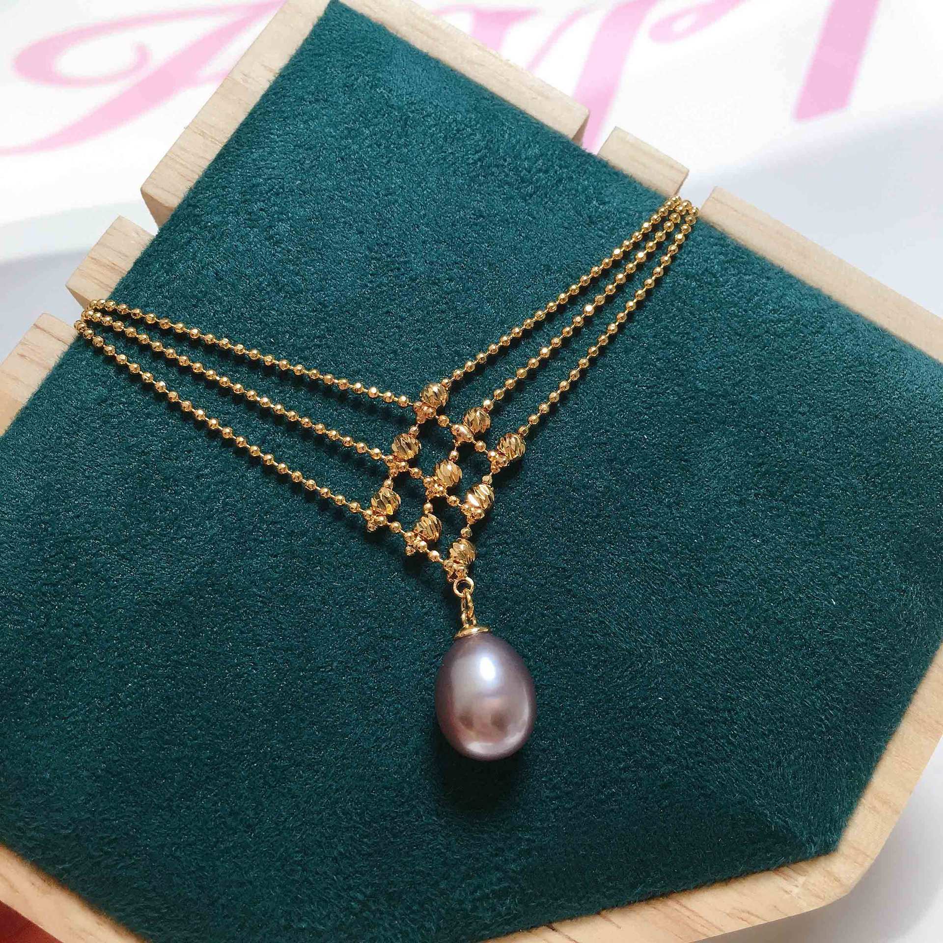Elegant Multi-Layered Gold Lace Choker Necklace with Pearl Accents | HY008 | Perfect for Weddings, Parties & Evening Events