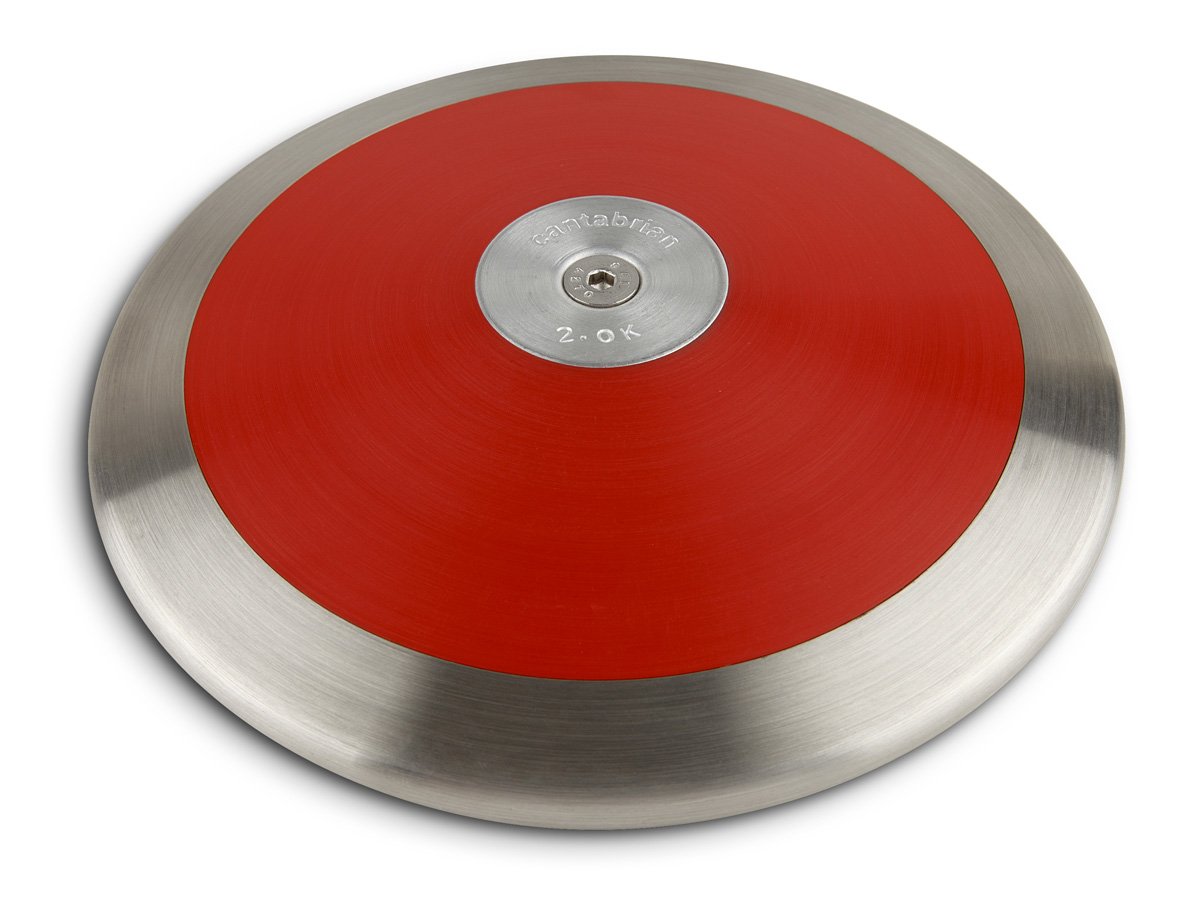 1 Kilo Red Low-Spin Discus - Professional Track & Field Equipment for Training & Competition - Perfect for Athletes, Coaches, and Sports Enthusiasts