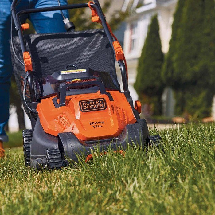 BLACK + DECKER 12Amp 17-Inch Electric Lawn Mower - Refurbished with Full Warranty | BEMW482BH | Perfect for Small to Medium Yards & Eco-Friendly Lawn Care