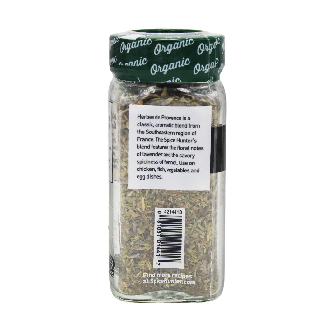 Organic Herbes De Provence by The Spice Hunter - 6 Pack of 0.6-Ounce Jars | French Seasoning Blend for Roasting, Grilling & Baking | Perfect for Chicken, Fish & Vegetables