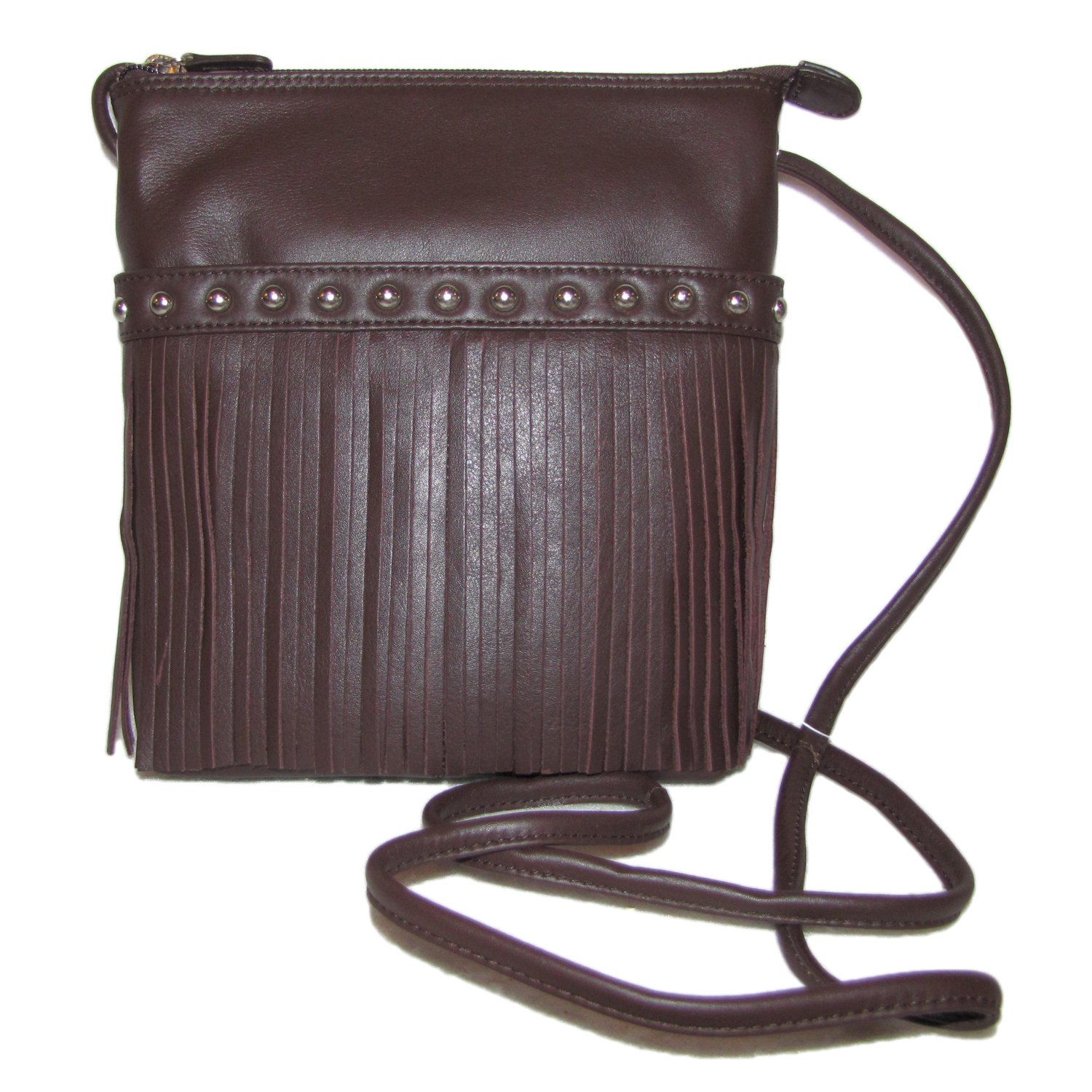 Genuine Cowhide Leather Fringe Crossbody Bag for Women - Stylish Boho Shoulder Purse for Daily Use, Travel & Festival Outfits