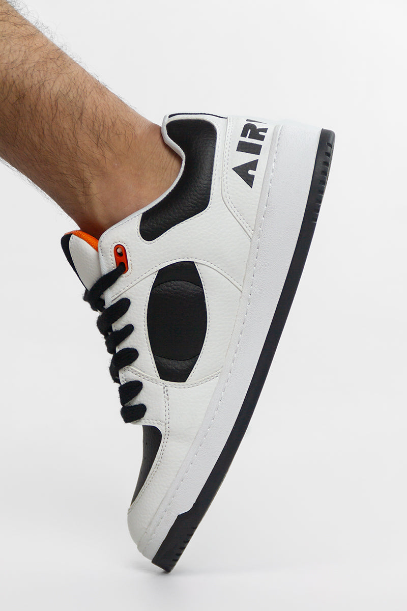 Air Walk Throlle White Black Sneakers - Comfortable Casual Shoes for Men & Women - Perfect for Walking, Running, and Everyday Wear