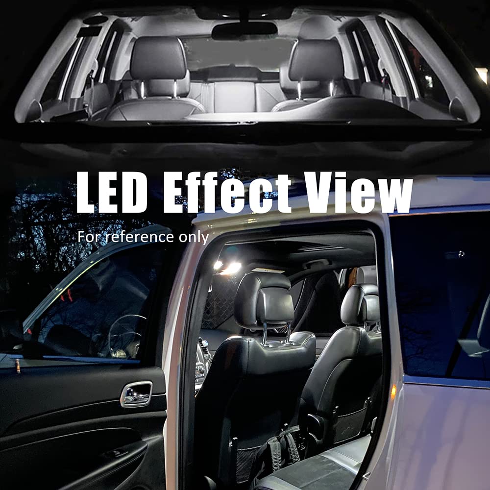 15-Piece LED Interior Light Kit for 1999-2016 Ford F-250 F-350 Super Duty - 6000K White LED Bulbs for Cargo, License Plate & Interior Lighting with Installation Tool - Perfect for Night Driving & Off-Road Adventures