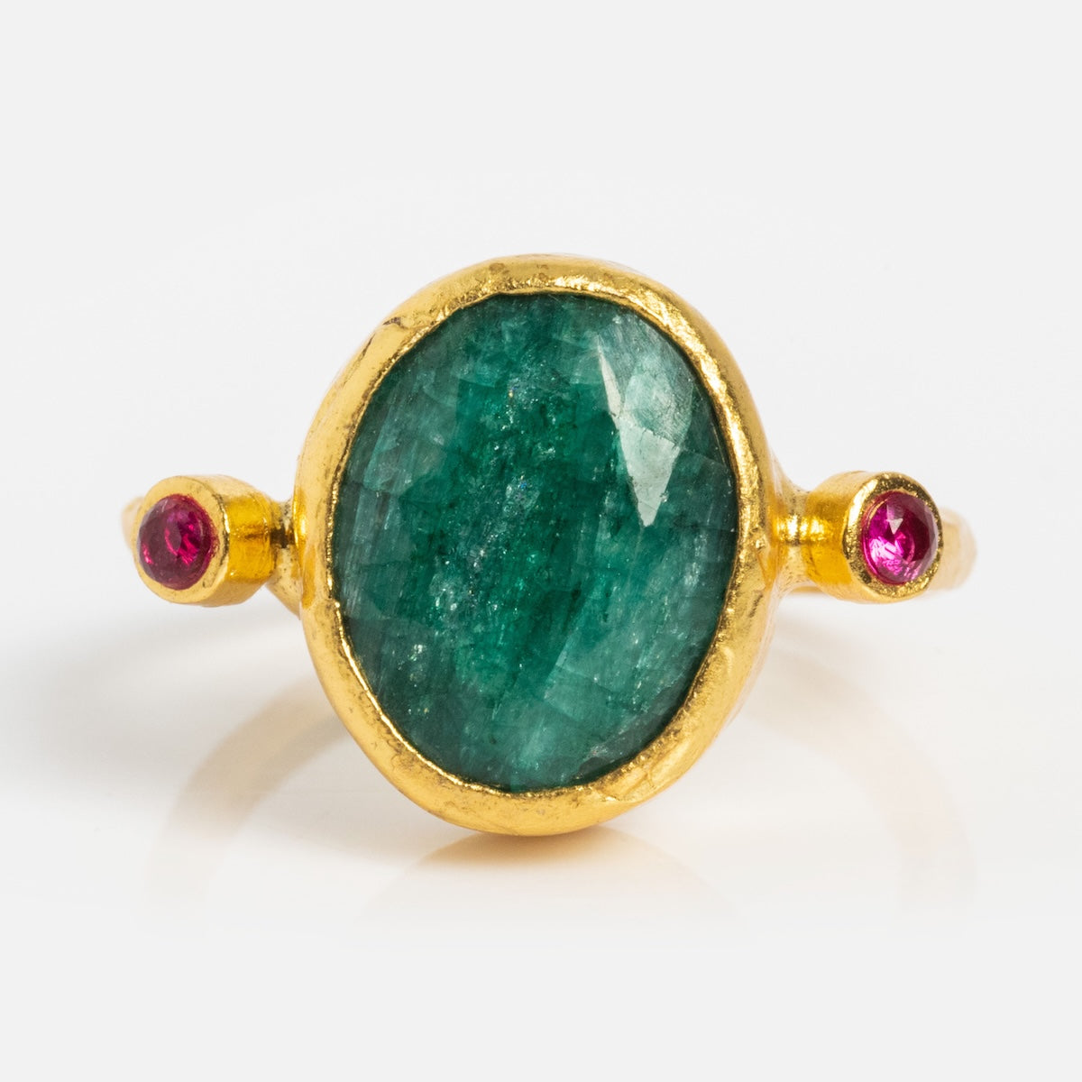 Lucia Emerald Cocktail Ring - Elegant Green Gemstone Statement Jewelry for Women | Perfect for Evening Parties, Weddings & Special Occasions