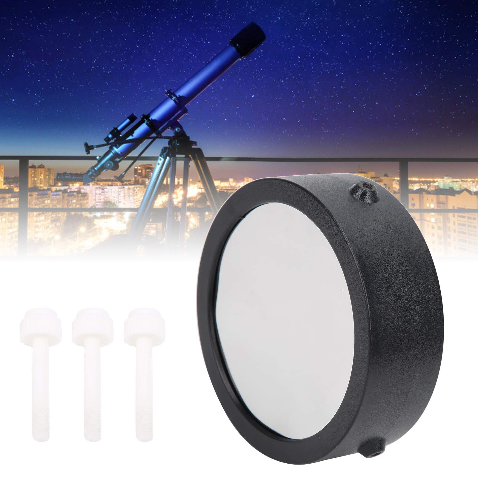 Solar Filter Cap for Telescopes 60/70/80/90mm - Durable Solar Observation Film with Eye Protection - Perfect for Solar Eclipses, Sunspot Viewing & Astronomy Enthusiasts