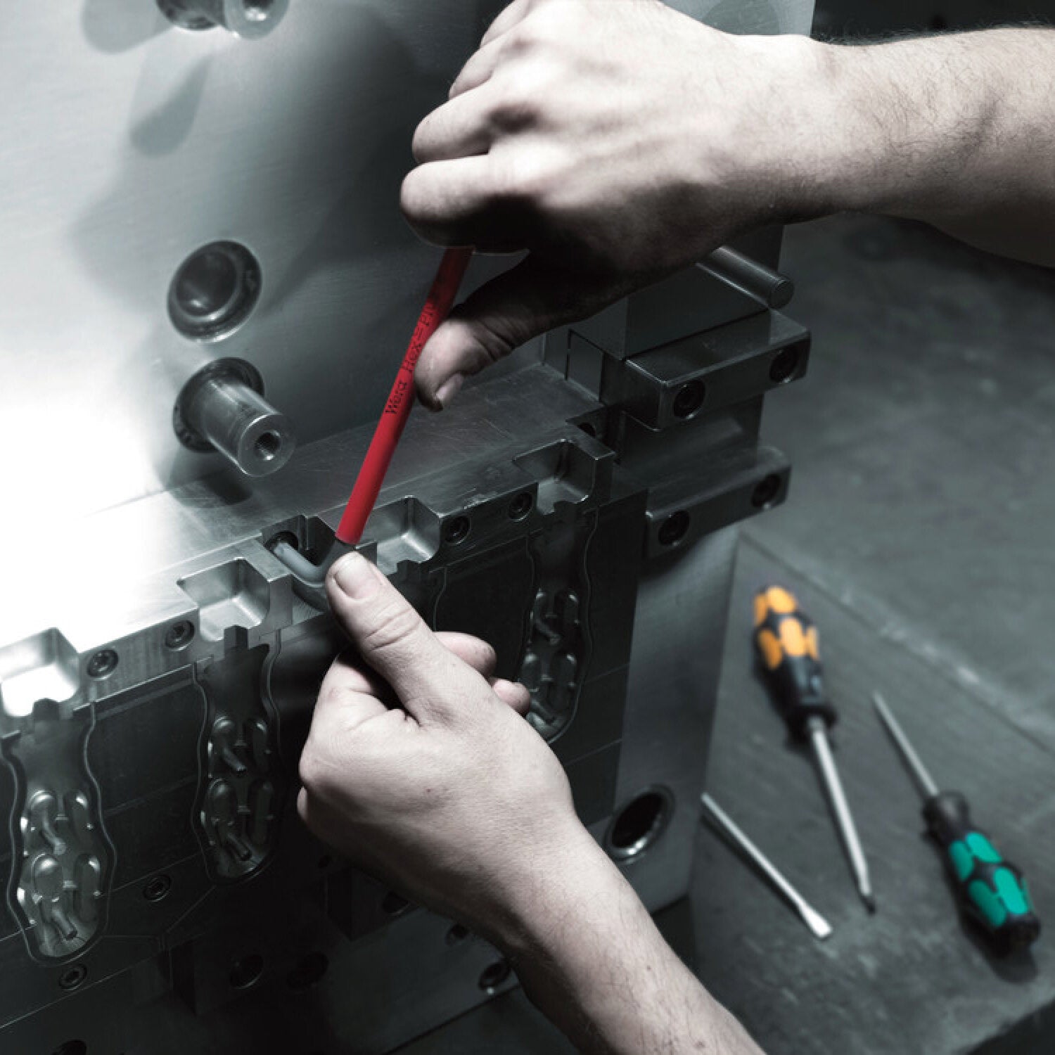 Wera 950/9 Hex Plus Multicolor Imperial 3-Piece L-Key Set - Premium BlackLaser Finish - Perfect for Automotive, Bicycle & Machinery Maintenance