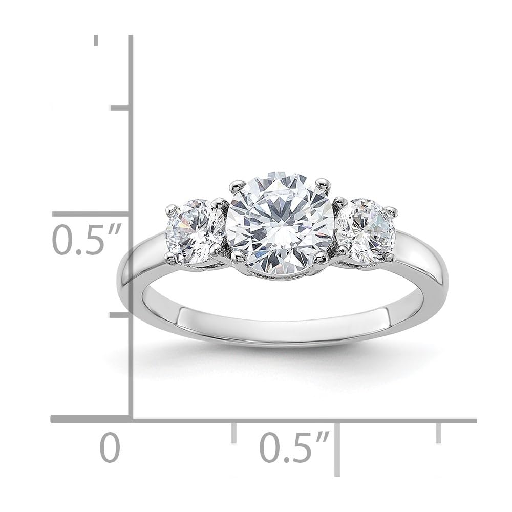 Diamond2Deal 925 Sterling Silver White Cubic Zirconia Wedding Band Ring for Women - Elegant Bridal Jewelry, Anniversary Gift, Promise Ring for Engagement & Special Occasions