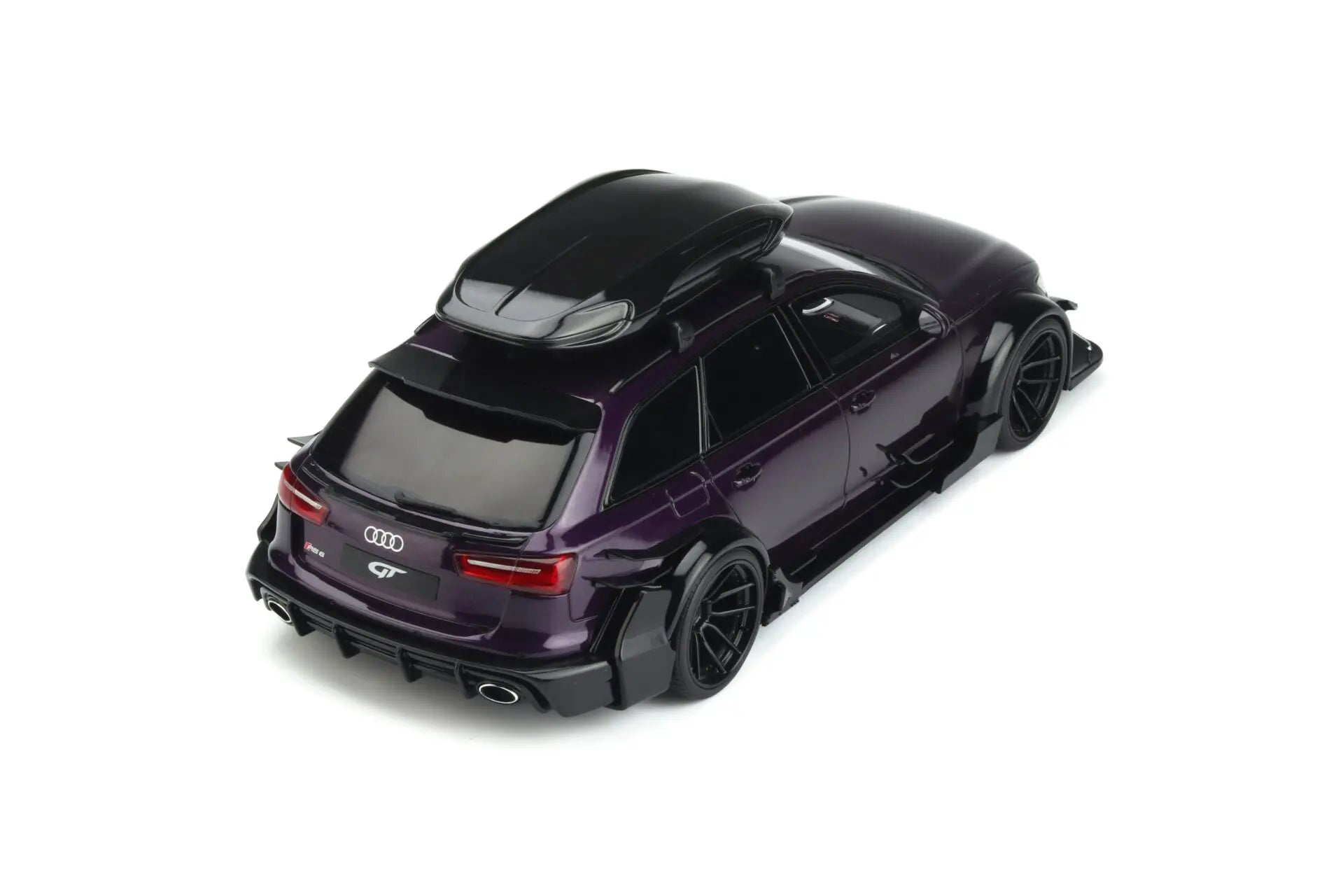 GT Spirit 1:18 Scale Audi RS6 Avant (C7) Diecast Model Car with Custom Body Kit & Roof Rack - Purple Collectible for Display & Racing Enthusiasts - Perfect for Home Office Decoration & Car Showcase