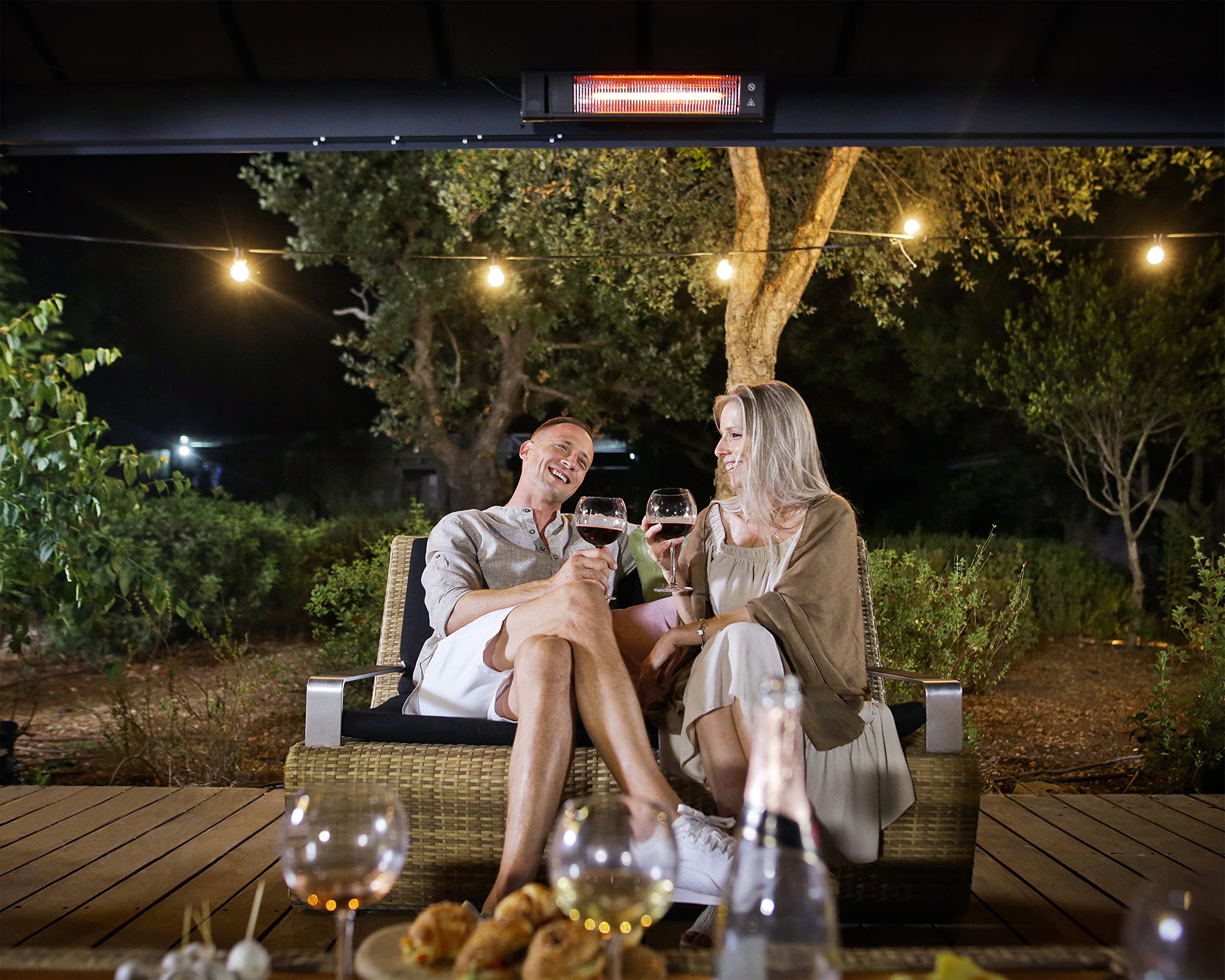Palram Canopia 1500W Carbon Fiber Infrared Heater - Portable Space Heater for Indoor Use, Energy Efficient Heating for Home, Office, Garage & Patio