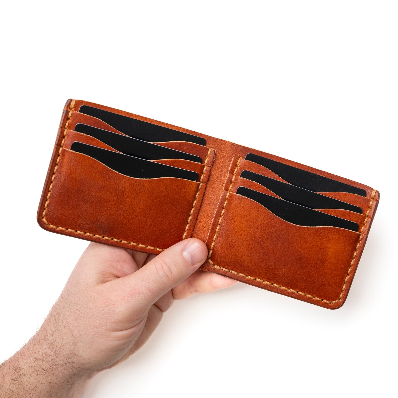 Genuine Leather Bifold Wallet for Men - Slim RFID Blocking Credit Card Holder with ID Window - Perfect for Everyday Use, Travel & Business