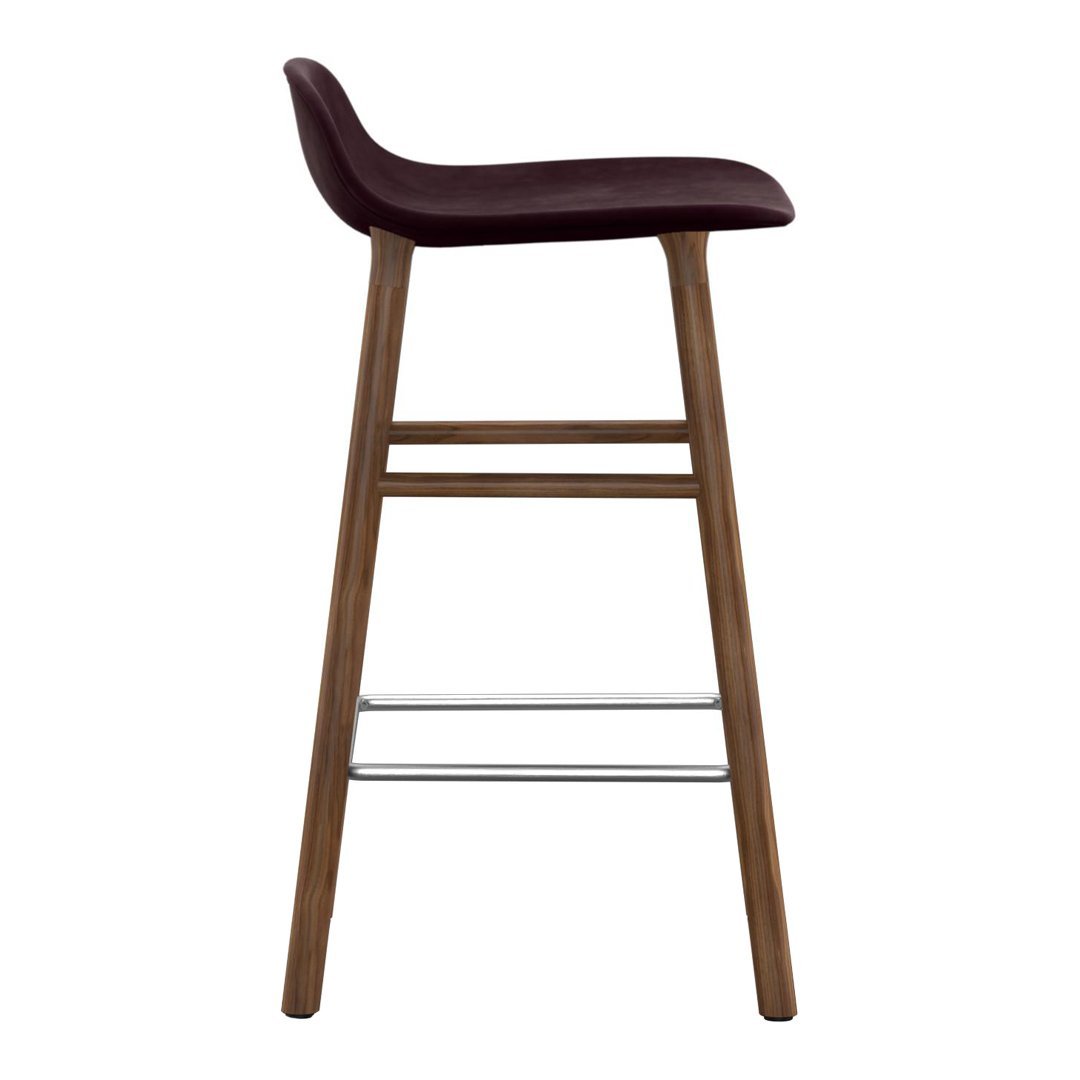 Modern Upholstered Counter Stool with Wooden Legs - Comfortable Bar Stool for Kitchen Island, Breakfast Nook & Home Decor