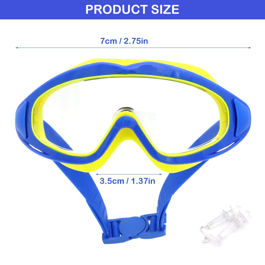 Kids Big Frame Swimming Goggles - Anti-Leak, UV Protection for Pool, Beach & Competitive Swimming | Comfortable Swim Gear for Boys & Girls