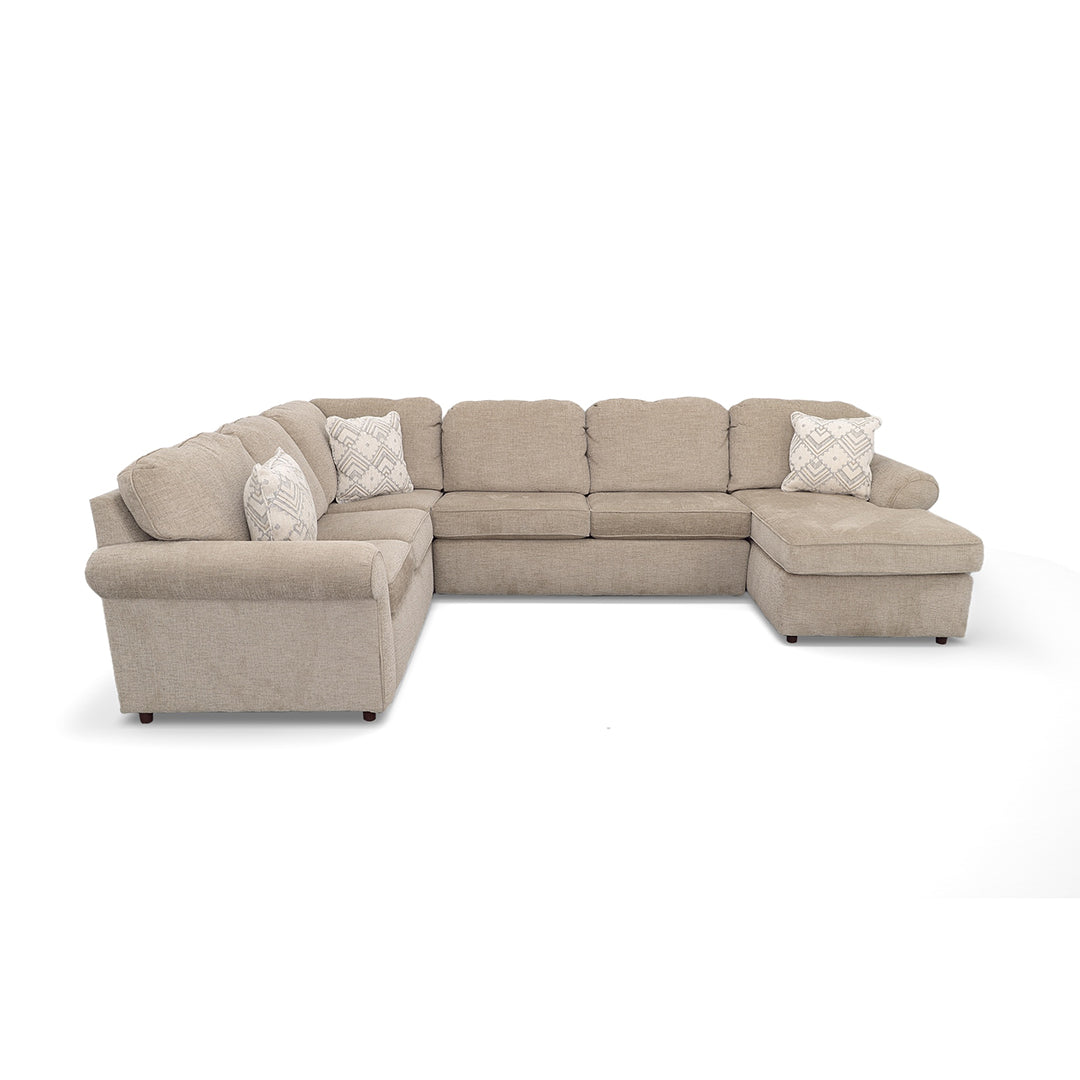 Malibu Sectional Sofa Set - Modern L-Shaped Couch with Chaise for Living Room, Family Room & Lounge | Comfortable Fabric Upholstery, Sturdy Frame | Perfect for Small Spaces & Apartments