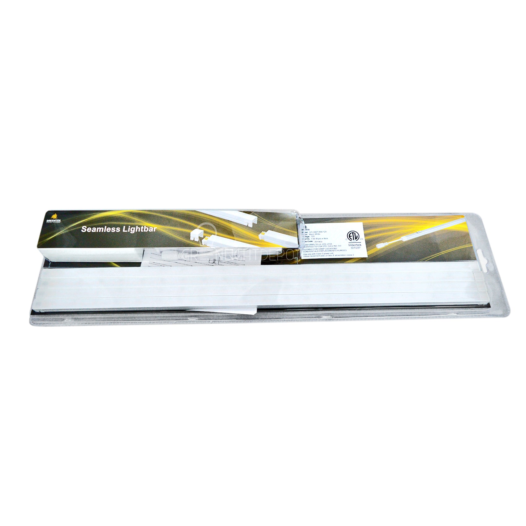 LED Under Cabinet Lighting Kit - 4 Seamless Light Bars with Power Supply for Kitchen, Pantry & Closet Illumination