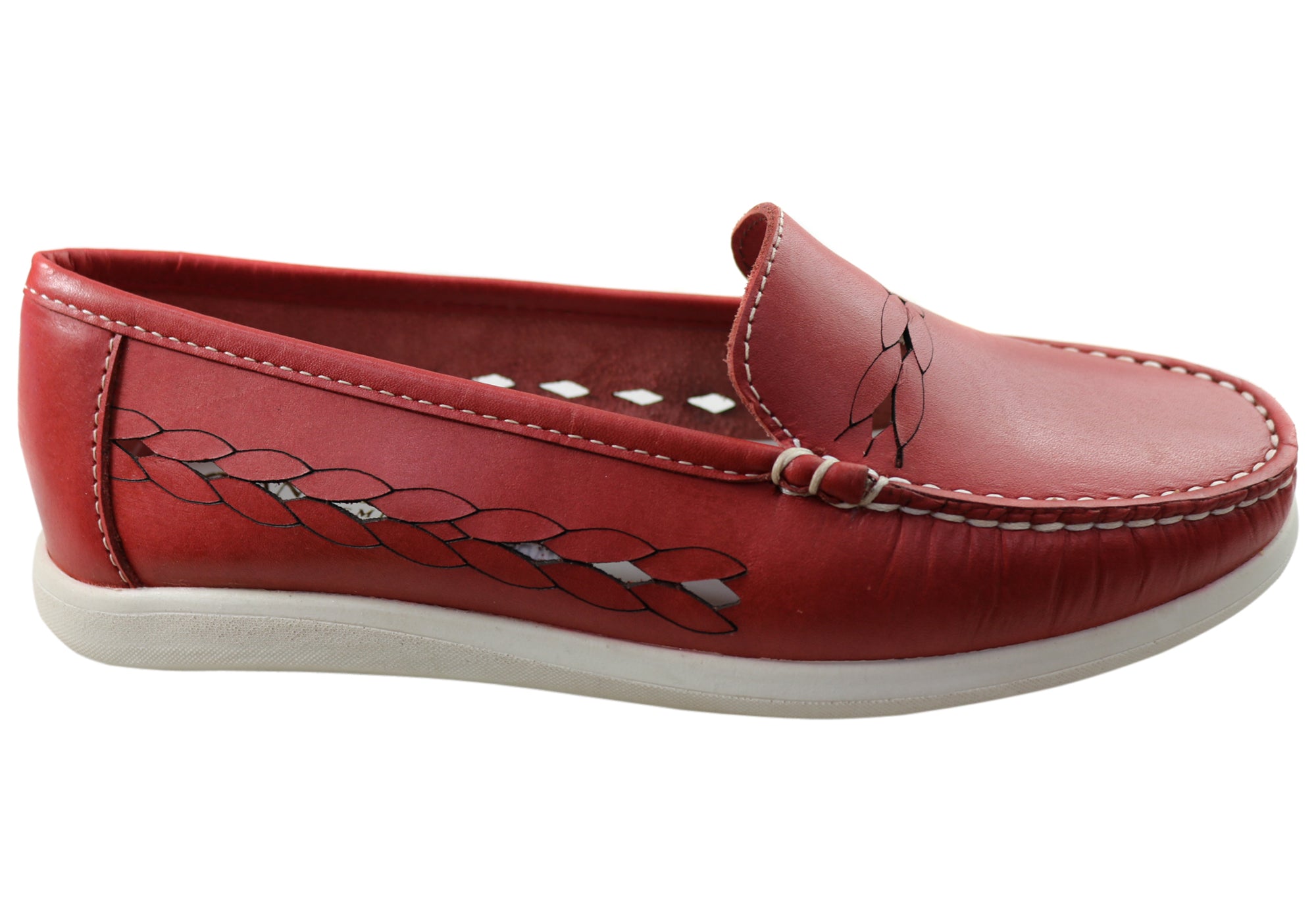 Andacco Sharni Women's Comfortable Flat Leather Loafers - Slip On Casual Shoes for Work, Office & Everyday Wear