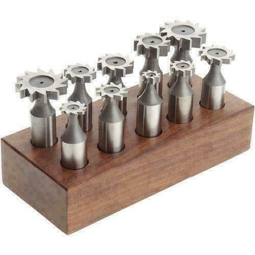 10 PC Woodruff Key Cutter Bit Keyseat Keyset for Milling Machine - Durable Tooling for Precision Metalworking & Industrial Applications