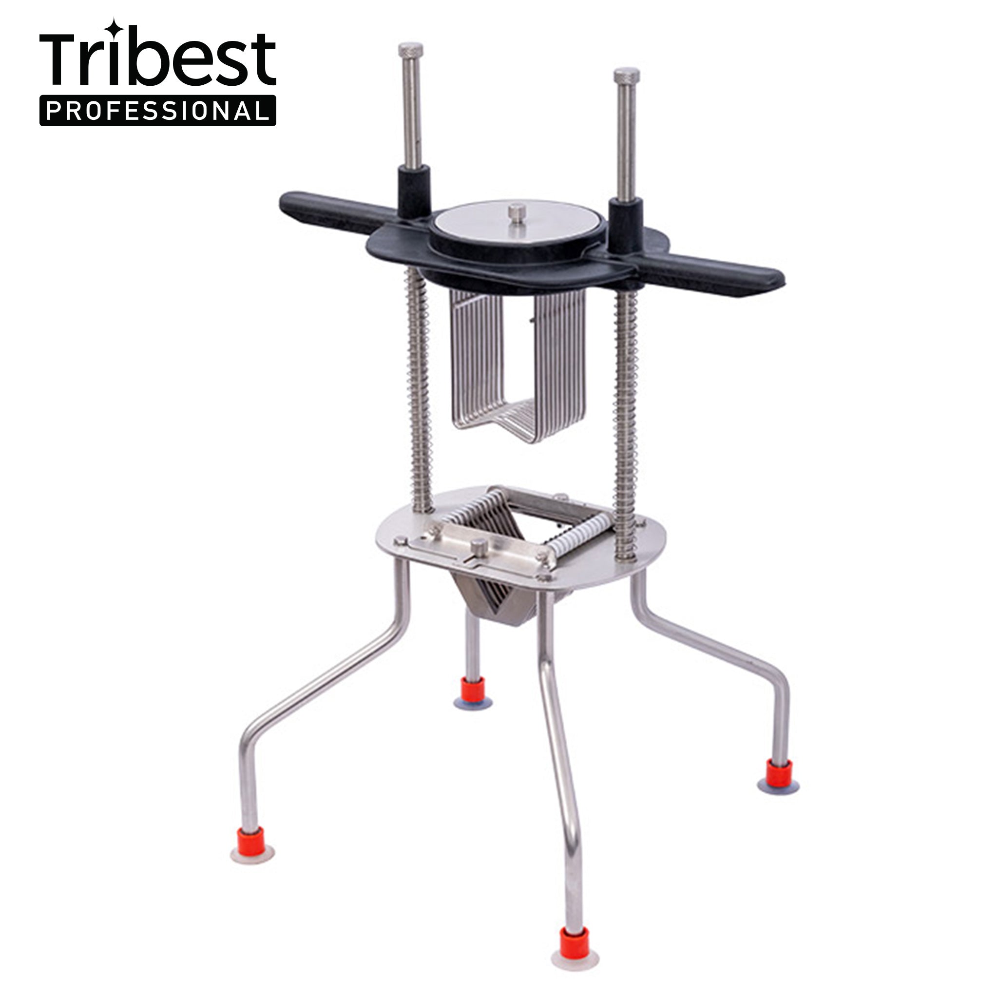 Cancan® Vertical Tomato Slicer - Stainless Steel Tomato Cutter with Non-Slip Handle for Perfect Slices - Ideal for Sandwiches, Salads, and Meal Prep