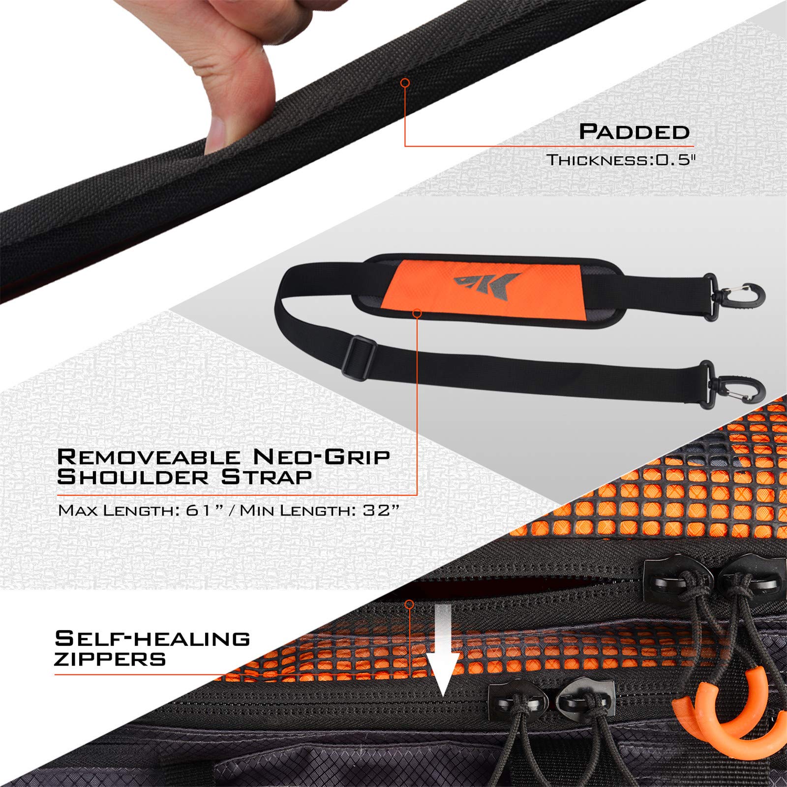 KastKing Waterproof Fishing Gear & Tackle Storage Bags - Saltwater Resistant Durable Tackle Organizer for Saltwater & Freshwater Fishing - Perfect for Boat, Kayak, and Shore Fishing Trips