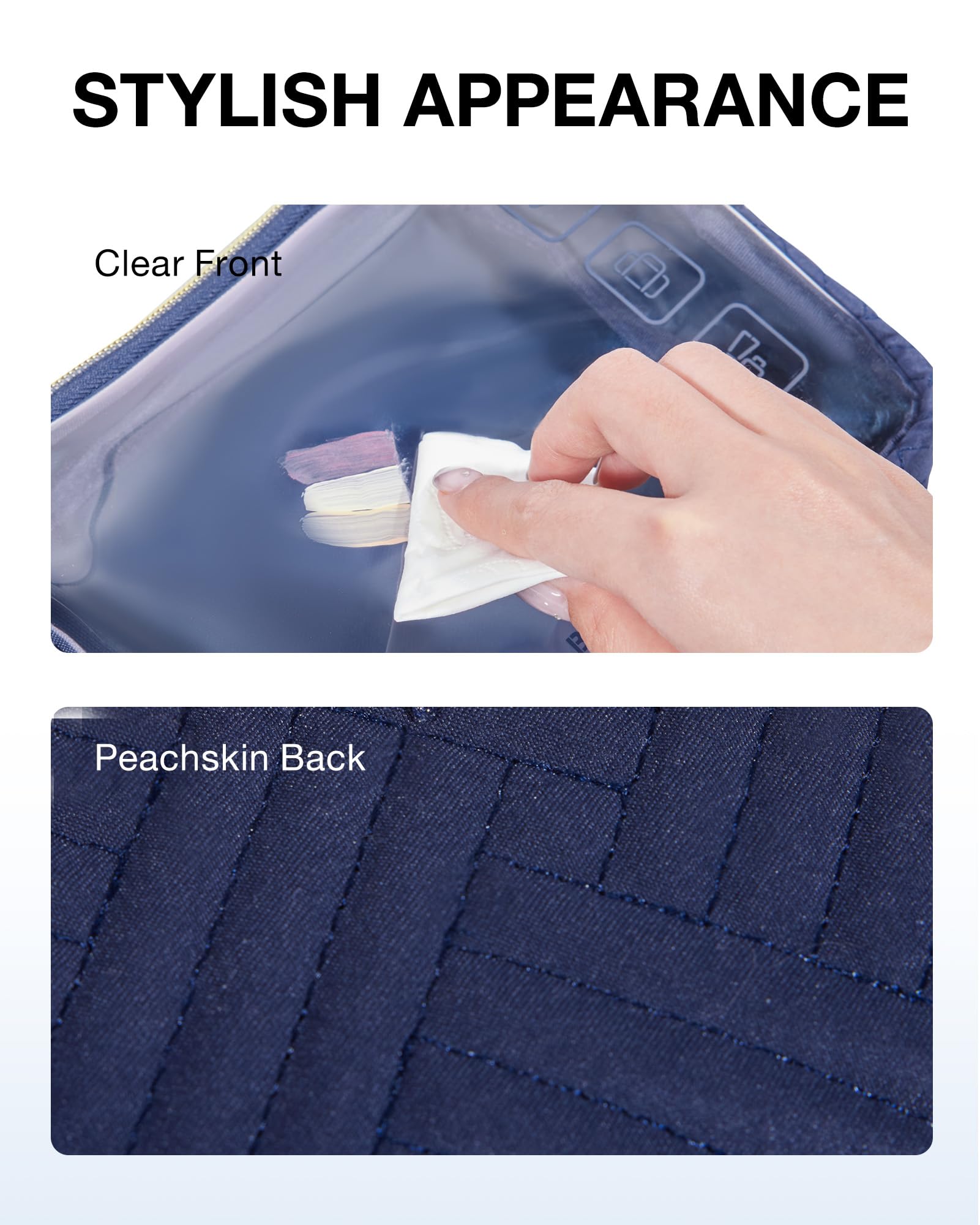 BAGSMART TSA Approved Toiletry Bag 3-Pack - Clear Travel Cosmetic Organizer for Carry-On Essentials - Perfect for Air Travel & Vacation Packing
