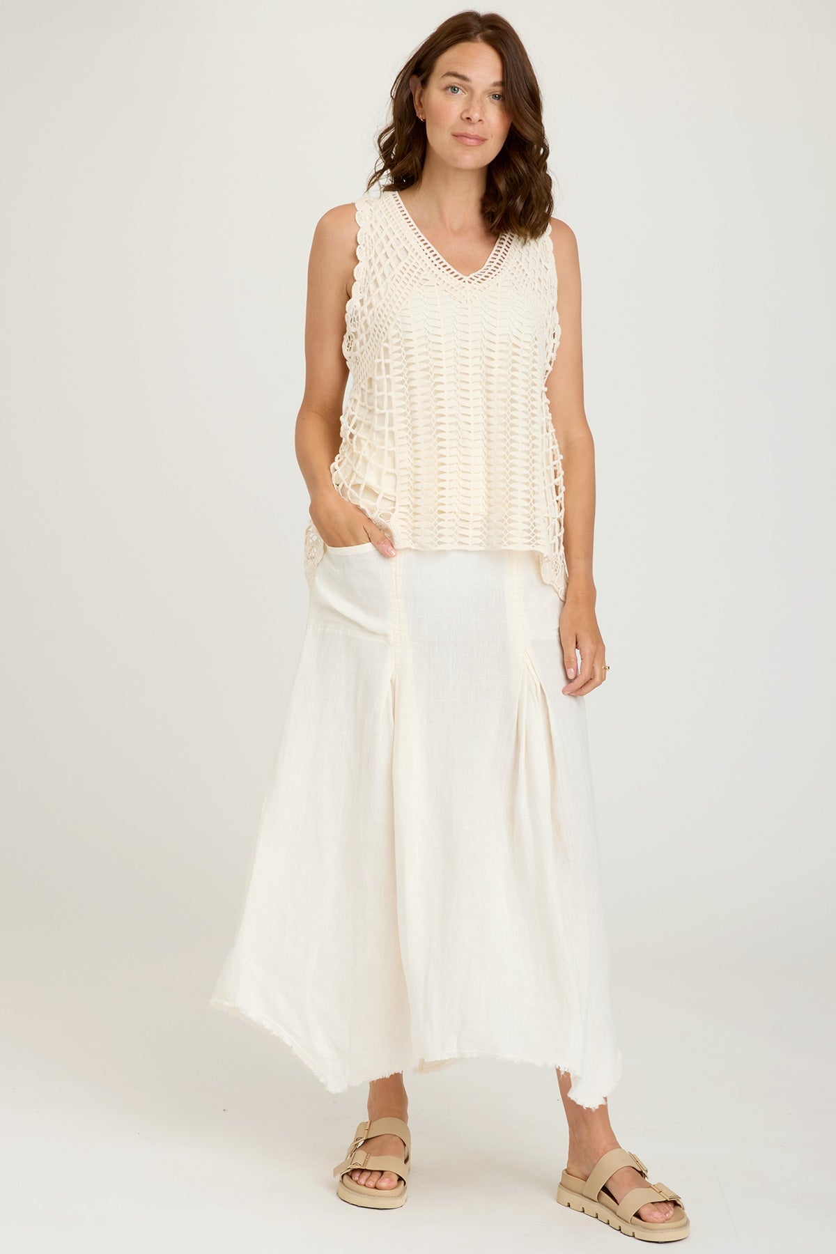 Rue Tank Top in Muted Primrose - Soft & Comfortable Women's Casual Shirt for Summer Outfits, Beach Wear, and Layering