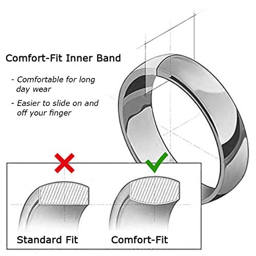 **Men's Wedding Bands & Promise Rings - Stainless Steel Comfort-Fit Engagement Ring for Him in Silver & Black - Perfect for Proposals, Anniversaries & Gifts**