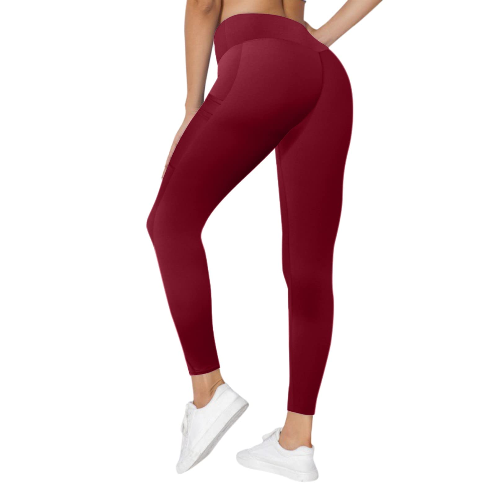 High Waist Yoga Pants for Women with Pockets - Tummy Control Workout Running Leggings - Gym & Lounge Wear - Perfect for Yoga, Running, and Everyday Comfort