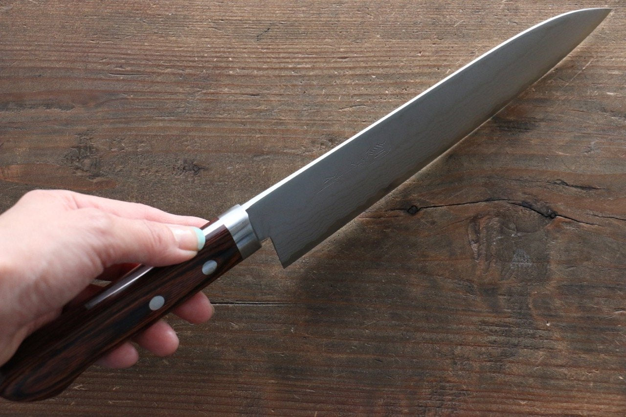 Premium Kunihira VG1 Damascus Gyuto Japanese Chef Knife 180mm - High Carbon Stainless Steel Kitchen Knife for Professional Chefs & Home Cooking - Perfect for Slicing, Dicing & Meat Cutting