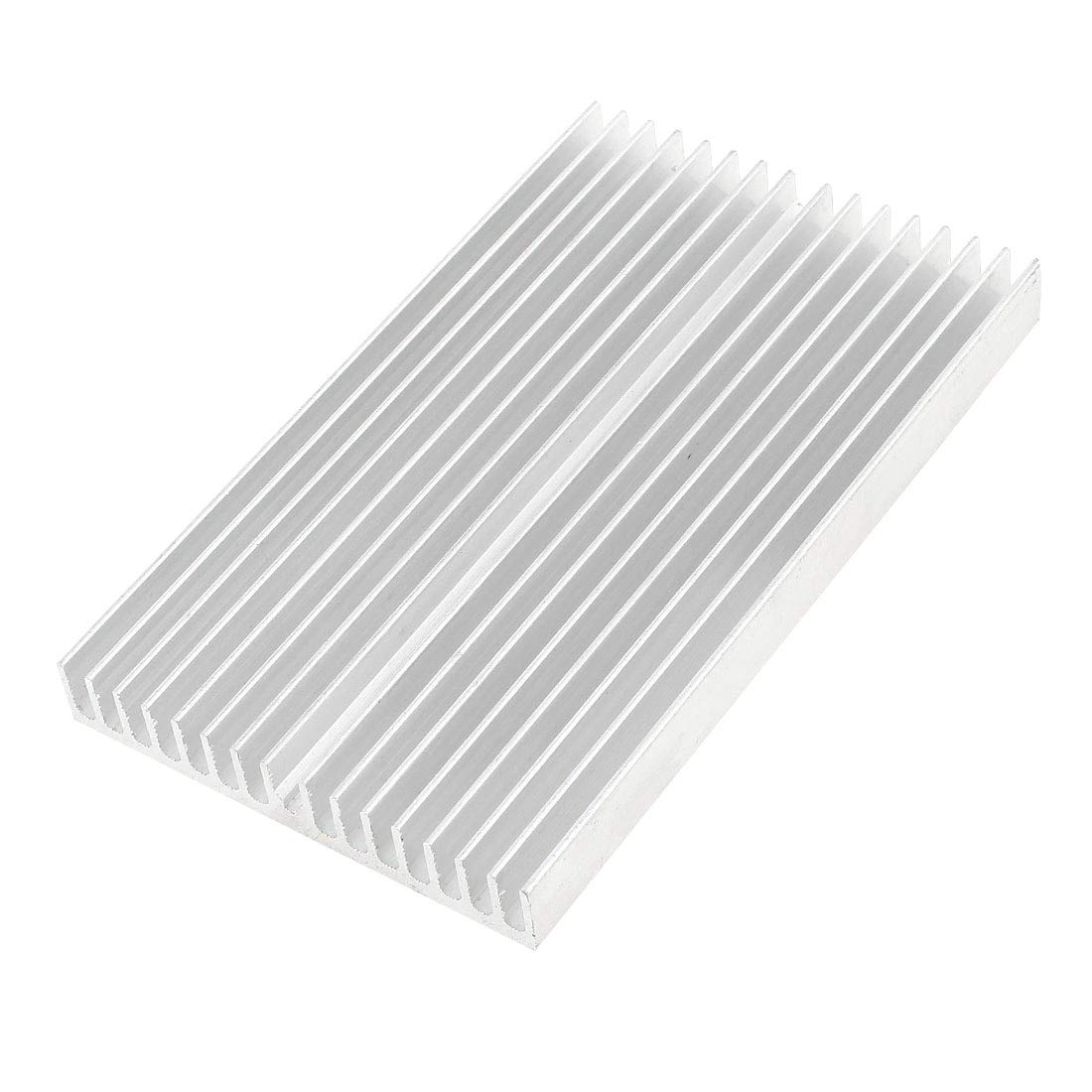 Silver Tone Aluminum Cooler Radiator Heat Sink 100x60x10mm - High Performance Cooling Solution for PC, LED, and Electronic Devices - Perfect for Gaming Rigs, Computer Builds, and DIY Electronics Projects