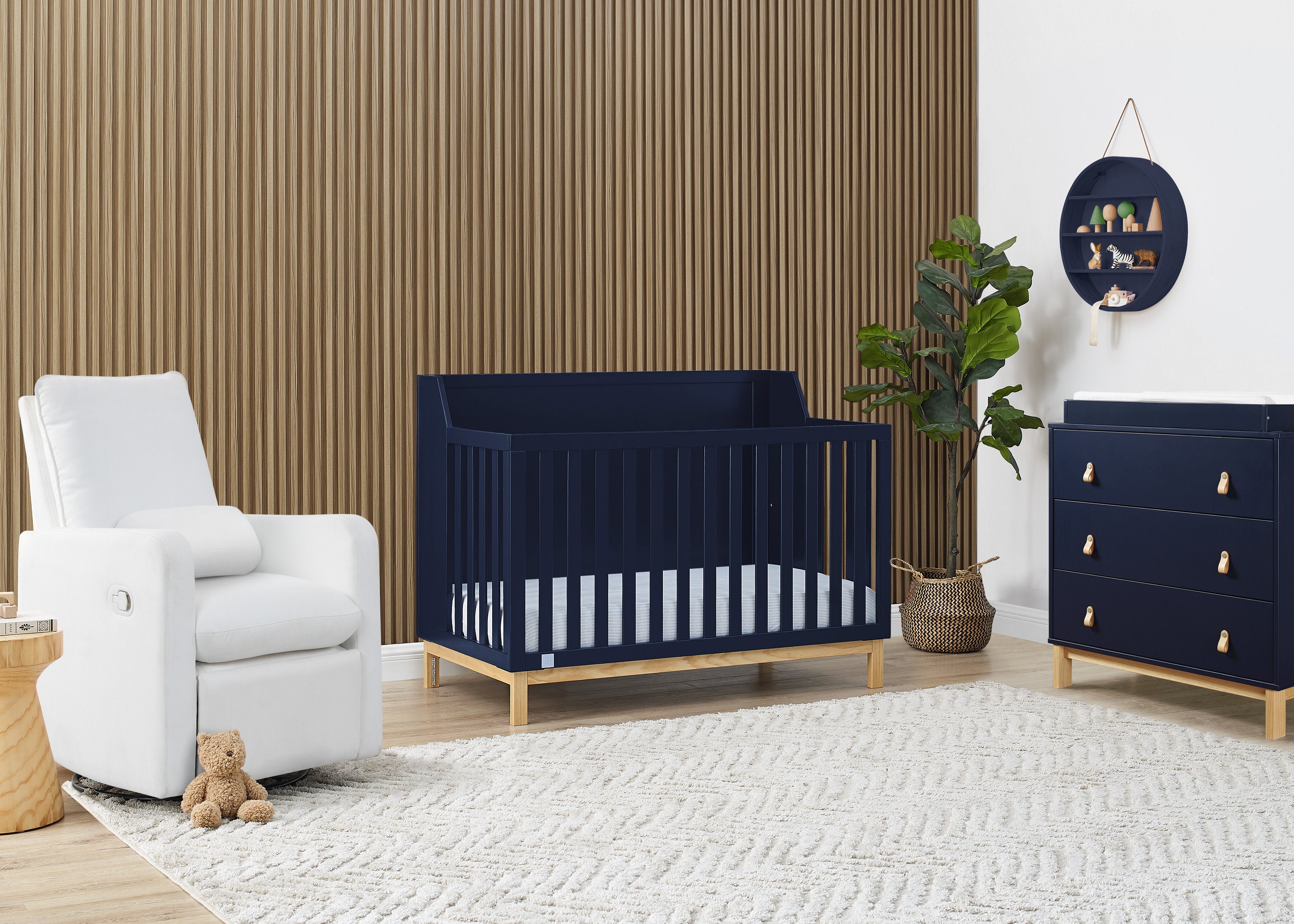BabyGap Oxford 6-in-1 Convertible Crib - Nursery Furniture for Newborn to Toddler | Safe & Stylish Baby Bed for Daycare, Bedroom & Nursery Decor