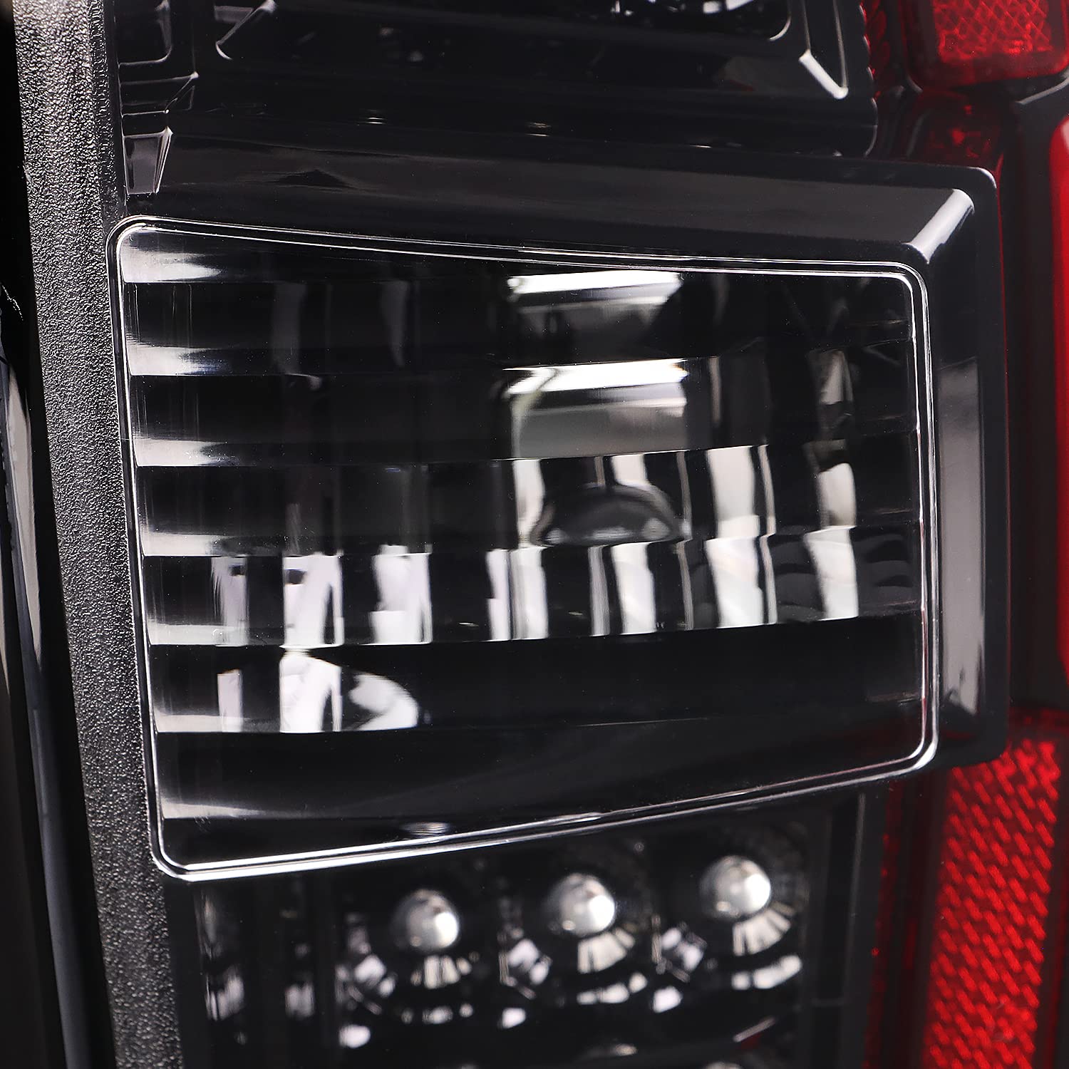 Spec-D Tuning Pearl Black LED Tail Lights with Red LED Light Bar for 2016-2022 Toyota Tacoma - Left & Right Pair Assembly - Upgrade Your Truck's Style & Safety for Night Driving & Off-Road Adventures