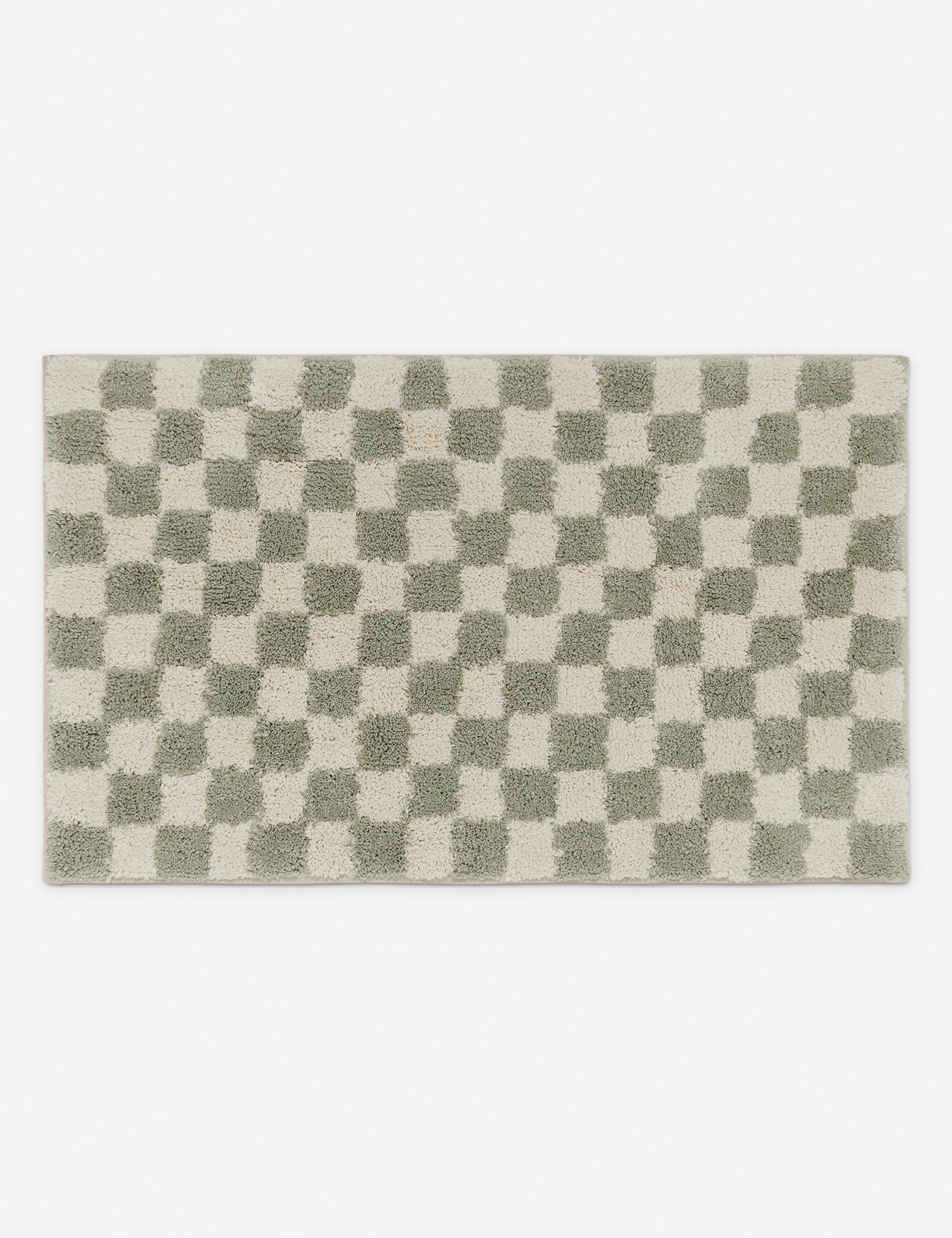 Checkerboard Bath Mat by Sarah Sherman Samuel - Non-Slip Bathroom Rug for Modern Home Decor - Perfect for Bathroom, Spa, and Shower Use
