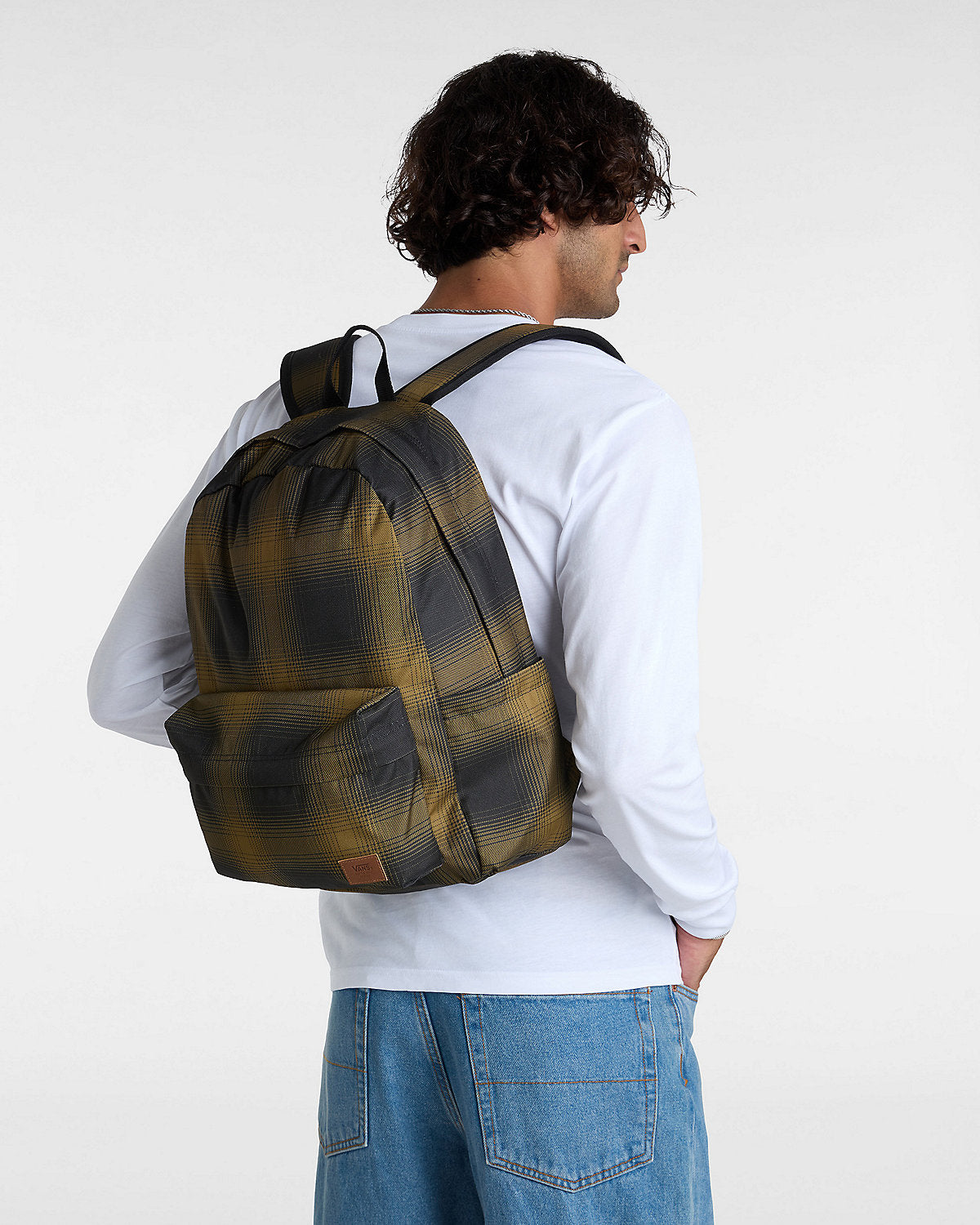 Vans Old Skool Olive Backpack - Classic Canvas School Bag for Men & Women - Perfect for College, Travel & Everyday Use