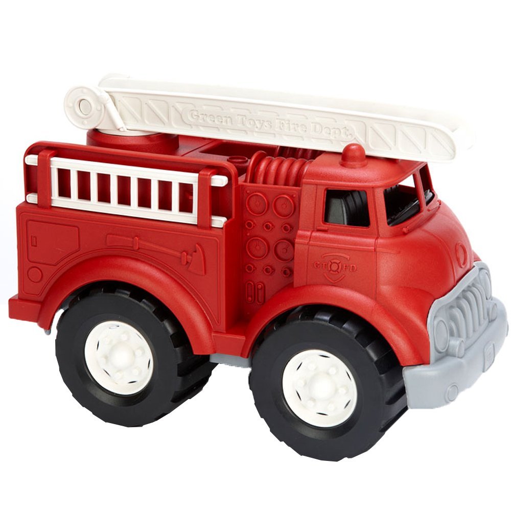 Green Toys Fire Truck - Eco-Friendly, BPA & Phthalates Free Toy for Kids | Develops Fine & Gross Motor Skills | Imaginative Play for Preschoolers & Toddlers | Perfect for Birthday Gifts & Pretend Play Scenarios