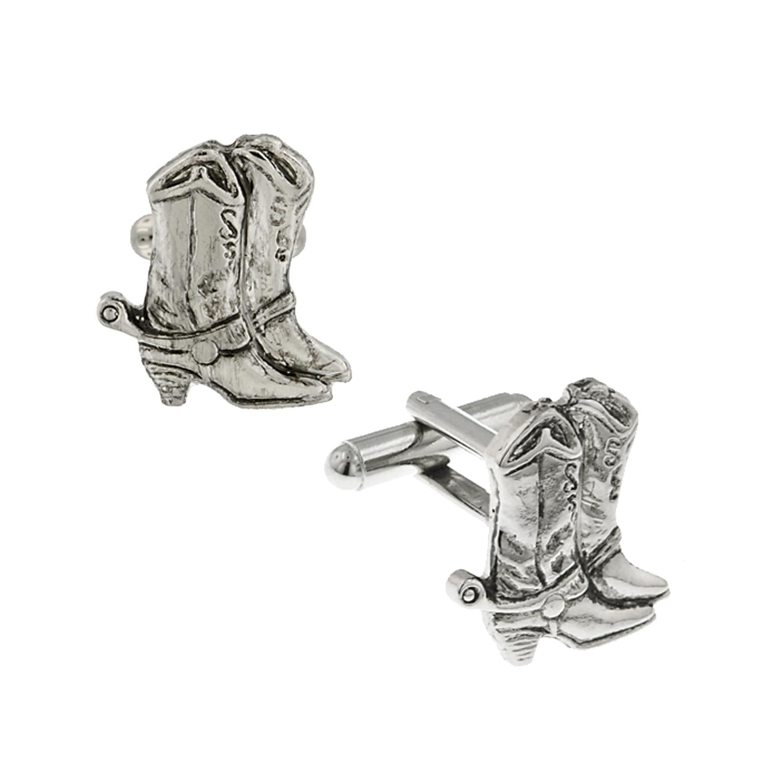 Vintage 1928 Old West Cowboy Boots Cufflinks for Men - Western Style Gift for Cowboy Boot Lovers, Perfect for Weddings, Parties & Western Fashion Accessories