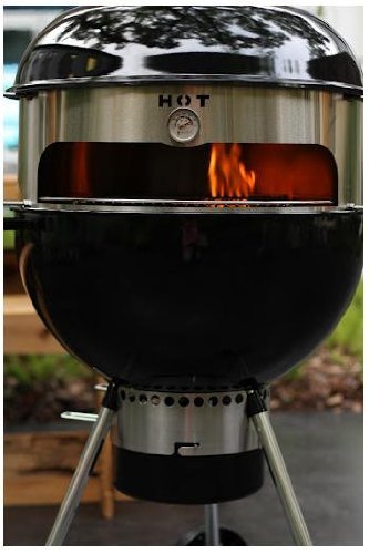 KettlePizza Basic 22.5 - Premium Pizza Oven Kit for 22.5 Inch Charcoal Kettle Grills | American Made | Perfect for Backyard BBQs, Camping & Outdoor Cooking