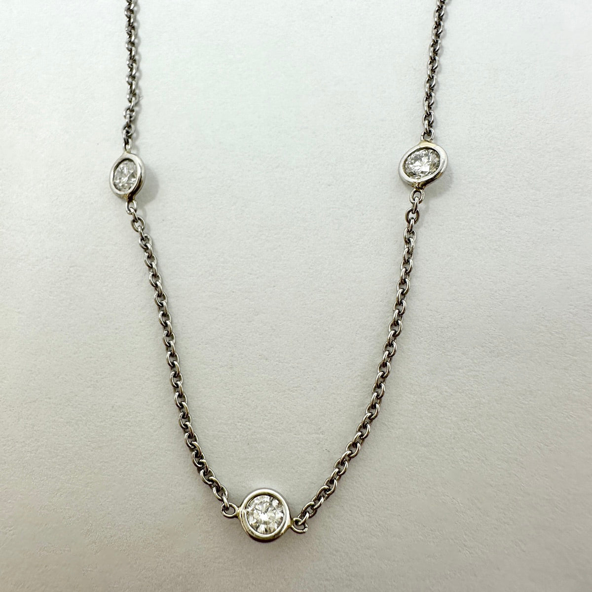 Platinum Diamond by the Yard Necklace - Elegant Layered Chain with Sparkling Stones | Perfect for Weddings, Anniversaries & Special Occasions