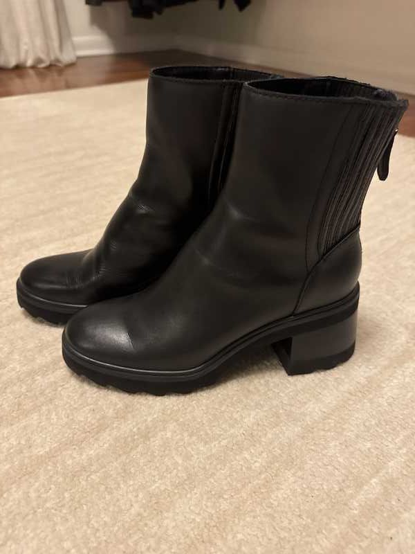 MARTEY H2O Waterproof Leather Boots for Men & Women - Black Leather Rain Boots for Outdoor, Hiking & Work - Slip Resistant Comfortable Waterproof Boots for Walking in Wet Conditions