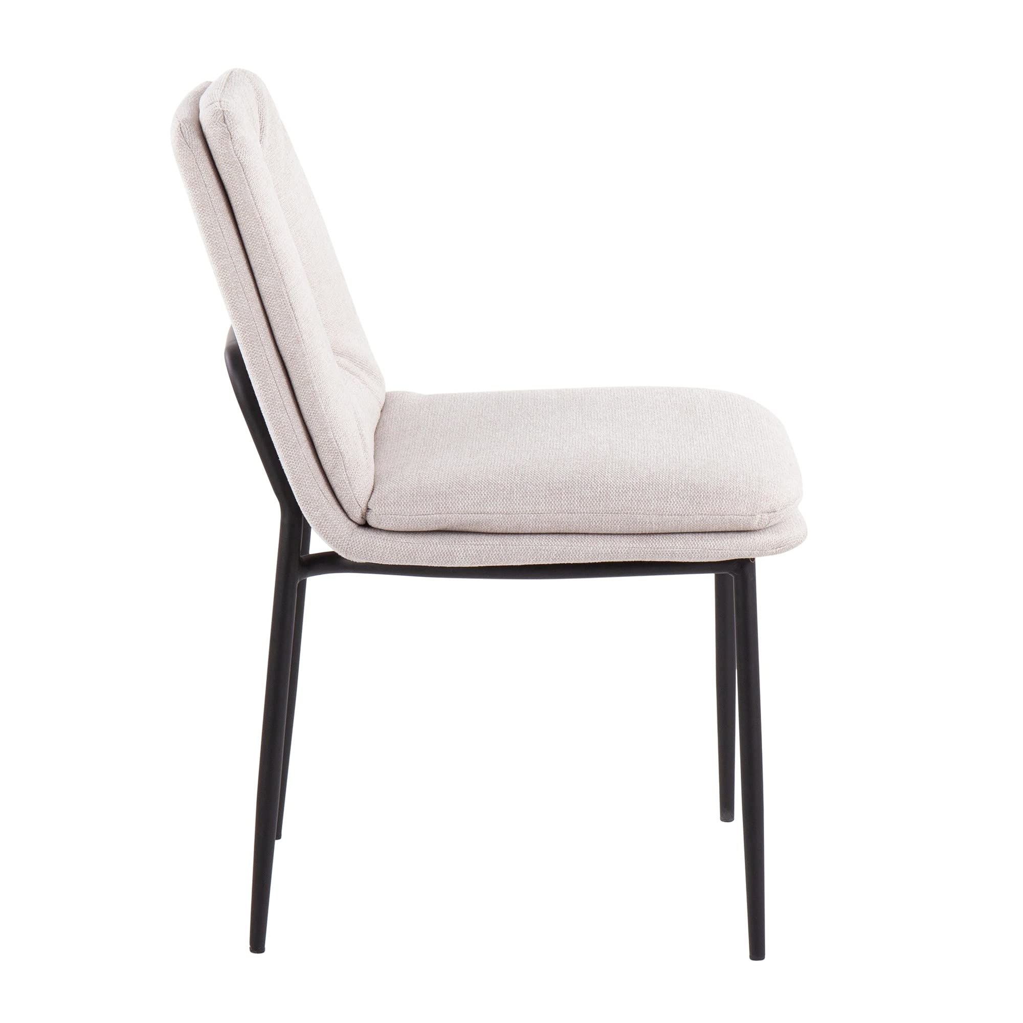 LumiSource Smith Modern Upholstered Dining Chairs Set of 2 - Contemporary Kitchen & Dining Room Chairs for Home, Restaurant, or Cafe Use