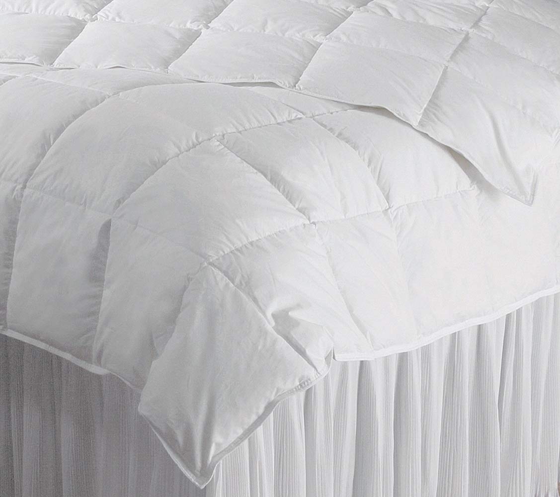 Luxury Premium European White Down Comforter - All Season Hypoallergenic Queen Size Duvet Insert with 100% Egyptian Cotton Cover (90