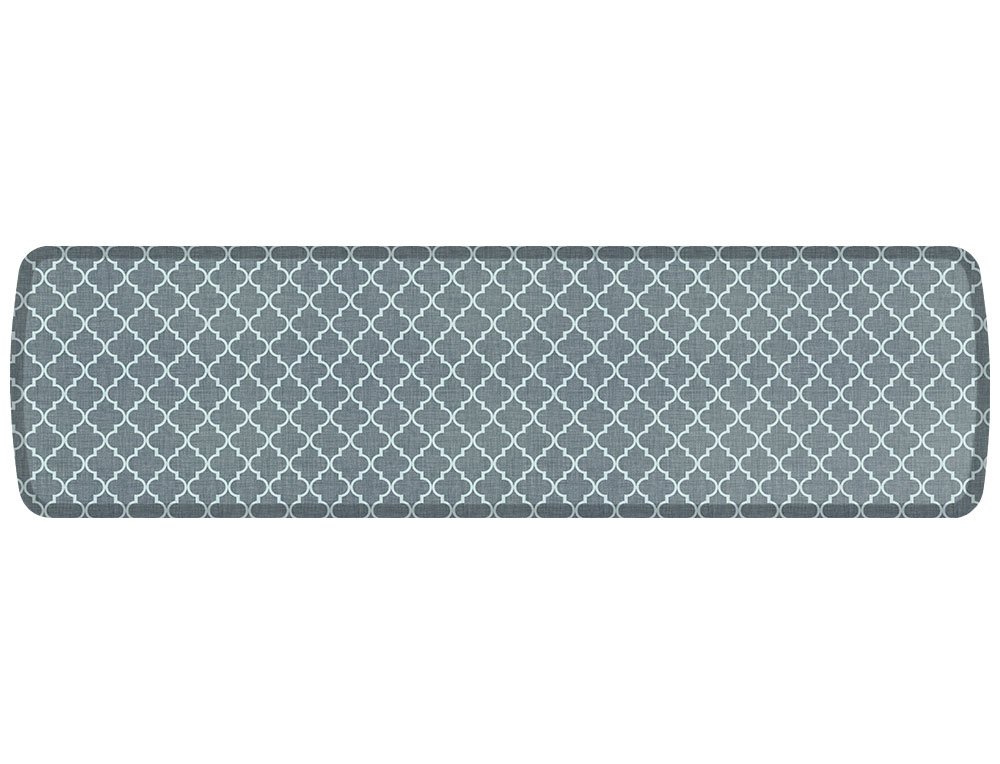 GelPro Elite Premier Gel Anti-Fatigue Kitchen Comfort Floor Mat - 20x72 Inches, Trellis Classic Grey - Perfect for Standing Comfort While Cooking, Baking & Dishwashing