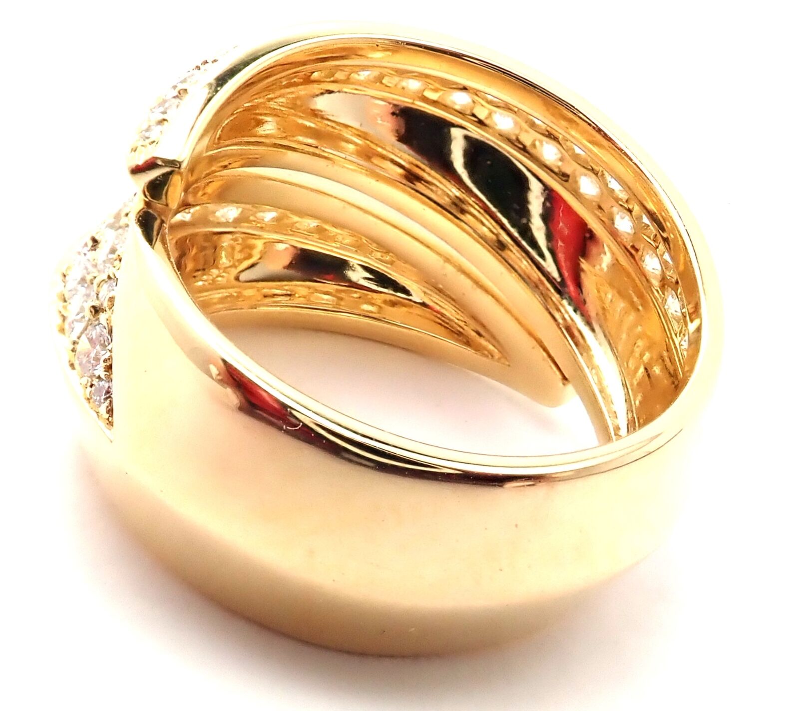Authentic Cartier Panthere Gryph 18k Yellow Gold 2.50ctw Diamond Band Ring for Women - Luxury Wedding, Anniversary & Special Occasion Jewelry Gift