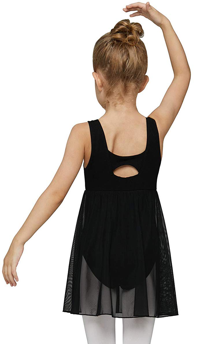 MdnMd Toddler Girls Ballet Leotard Dress - Long Skirt Ballerina Outfit for Dance Class & Performance - Perfect for Recitals, Practice, and Ballet Costumes