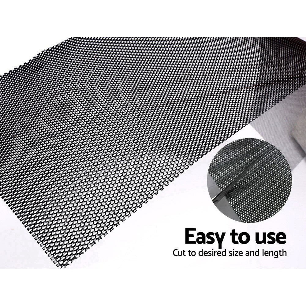 Aluminum Gutter Guard Mesh - 60M (100x20cm) Black - Heavy Duty Leaf & Debris Protection for Roof Gutters - Perfect for Home, Commercial & Industrial Use