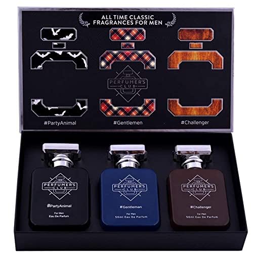 Premium Craft All Time Classic Men's Fragrance Gift Set - 3 Eau De Parfum (Party Animal, Gentleman, Challenger) | 24-Hour Long Lasting | Valentine's Day Gift for Him | Perfect for Date Nights, Office & Special Occasions