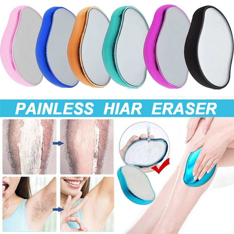 Painless Crystal Hair Removal Device - Effective & Gentle Physical Hair Remover for Smooth Skin - Perfect for Home Use & Travel