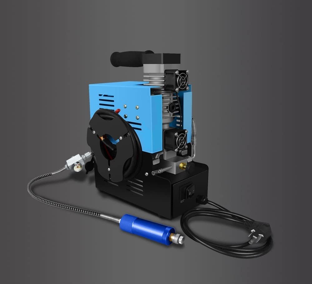 Portable Electric Air Compressor Pump - High Pressure Fast Inflation for Car Tires, Bikes, Sports Balls & Diving Cylinders | Auto Tire Inflator with Digital Gauge | Perfect for Road Trips, Camping & Emergency Use